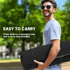 Outsunny Portable Camping Chair for Adults, High Back Folding Chair with Padded Seat and Carry Bag, Outdoor Recliner for Hiking, Fishing, Beach and Picnic, Black - 7