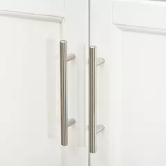 HOMCOM Wooden Kitchen Island on Wheels, Serving Cart Storage Trolley with Stainless Steel Top, Drawer, Side Handle and Rack, White - 9