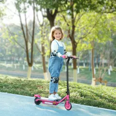 AIYAPLAY Electric Scooter for Kids Aged 6-14 Years, with Colourful Lights, Pink - 2