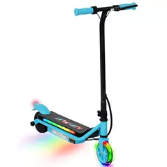 AIYAPLAY Electric Scooter for Kids Aged 6-14 Years, with Colourful Lights, Blue - 1