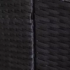 Outsunny Five-Piece Rattan Garden Bed, with Canopy - Black/White - 8