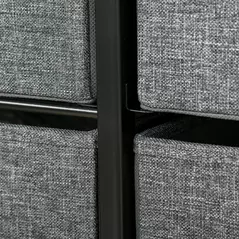 HOMCOM Chest of Drawers with 7 Foldable Drawers, 3-Tier Fabric Bedroom Dresser, Clothes Storage Unit for Bedroom, Living Room, Grey - 9