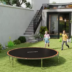 SPORTNOW Trampoline Replacement Mat with Spring Pull Tool, 54 V-Hooks, for 10ft Trampoline using 14cm Springs, Orange - 2