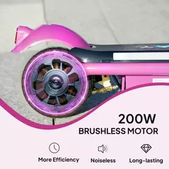 AIYAPLAY Electric Scooter for Kids Aged 6-14 Years, with Colourful Lights, Purple - 6