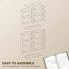 HOMCOM 640 CD Storage Tower - White - 7