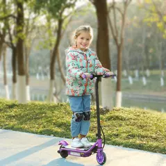 AIYAPLAY Electric Scooter for Kids Aged 6-14 Years, with Colourful Lights, Purple - 2