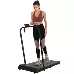SPORTNOW 2.5HP Walking Pad, 1-6km/h Folding Treadmill with Remote Control and LED Display for Home Gym Office, Blue - 1