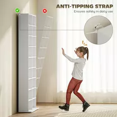 HOMCOM 640 CD Storage Tower - White - 6