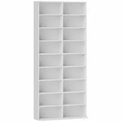 HOMCOM 640 CD Storage Tower - White - 1