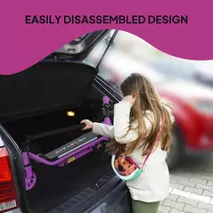 AIYAPLAY Electric Scooter for Kids Aged 6-14 Years, with Colourful Lights, Purple - 8