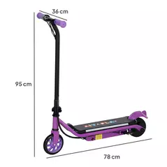 AIYAPLAY Electric Scooter for Kids Aged 6-14 Years, with Colourful Lights, Purple - 3