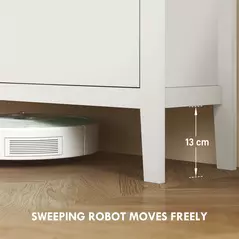 HOMCOM Modern Four-Drawer Shoe Cabinet - White - 6