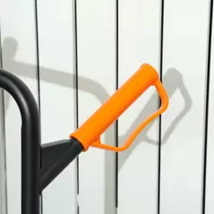 DURHAND Six-Wheel Folding  Sack Barrow Trolley - Black/Orange - 9