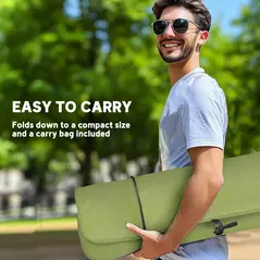 Outsunny Portable Padded Camping Chair, with Bag - Green - 7