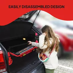 AIYAPLAY Electric Scooter for Kids Aged 6-14 Years, with Colourful Lights, Red - 8