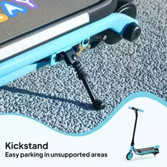 AIYAPLAY Electric Scooter for Kids Aged 6-14 Years, with Colourful Lights, Blue - 9