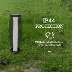 Outsunny Garden Solar Lamp, 71.5 cm Tall Metal Floor Lamp, Auto On/Off LED Solar Garden Light with Metal Wire Shade, IP44 for Outdoor, Porch, Pathway, Terrace, Black - 7