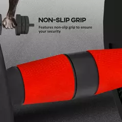 HOMCOM 20kg 2 IN 1 Adjustable Dumbbells Weight Set, Dumbbell Hand Weight Barbell for Body Fitness, Lifting Training for Home, Office, Gym, Black - 5