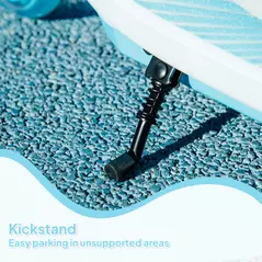 AIYAPLAY Electric Scooter for Kids Aged 4-7 Years, with Flashing LED Lights, Rear Auxiliary Wheels, Blue - 9