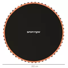 SPORTNOW Trampoline Replacement Mat with Spring Pull Tool, 42 V-Hooks, for 8ft Trampoline using 14cm Springs, Orange - 3