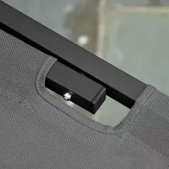 Outsunny Sun Lounger Relaxed Recliner with 5-Position Adjustable Backrest Aluminium Frame for Pool, Sun Bathing, Grey - 8