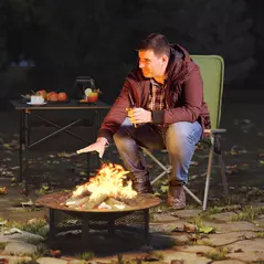 Outsunny Portable Padded Camping Chair, with Bag - Green - 2