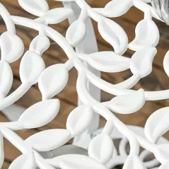 Outsunny 3 Pcs Aluminium Bistro Set Garden Furniture Dining Table Chairs Antique Outdoor Seat Patio Seater White - 7