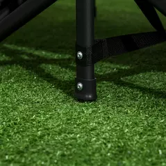 Outsunny Foldable Camp Bed, Padded Patio Camping Bed with Carry Bag, Magazine Bag and Cup Holder for Outdoor, Garden, Black - 9