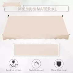 Outsunny 3x1.5m  Adjustable Outdoor Aluminium Frame Awning Beige - 4