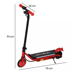 AIYAPLAY Electric Scooter for Kids Aged 6-14 Years, with Colourful Lights, Red - 3