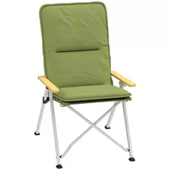 Outsunny Portable Padded Camping Chair, with Bag - Green - 1
