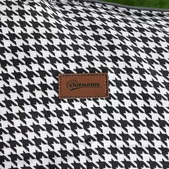 Outsunny Foldable Camp Bed, Padded Patio Camping Bed with Carry Bag, Magazine Bag and Cup Holder for Outdoor, Garden, Black - 7