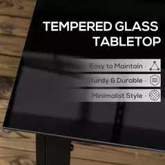 Outsunny Outdoor Dining Table for 6, Aluminium Rectangular Garden Table with Tempered Glass Tabletop for Yard, Patio, Black - 4
