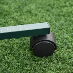 PawHut Bird Perch Stand with Four Wheels, Feeding Bowls, for Small, Medium Birds, Green - 8