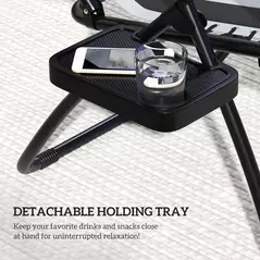 Outsunny Zero Gravity Lounger Chair Set of 2, Folding Reclining Patio Chair with Shade Cover, Padded Seat, Cup Holder, Soft Cushion and Headrest for Poolside, Camping, Light Grey - 8