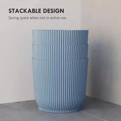 Outsunny Set of Three Ф22cm Planters - Blue - 5