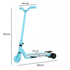 AIYAPLAY Electric Scooter for Kids Aged 4-7 Years, with Flashing LED Lights, Rear Auxiliary Wheels, Blue - 3