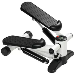 SPORTNOW Mini Stepper Machine, with LCD Monitor, Non-Slip Pedals, White - 1