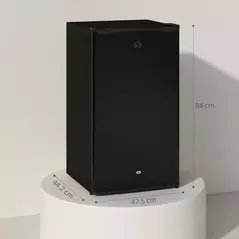 HOMCOM 91L Freestanding Under-Counter Fridge with Lock - Black - 3