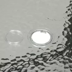 Outsunny 5 Pieces Outdoor Square Garden Dining Set w/ Tempered Glass Dining Table 4 Cushioned Armchairs, Umbrella Hole, Beige - 9