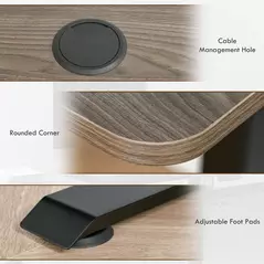 Vinsetto 72-116cm Adjustable Electric Standing Desk, with LED Display - Black - 8