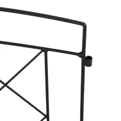 Outsunny Metal Decorative Outdoor Picket Fence Panels Set of 6, Black - 7