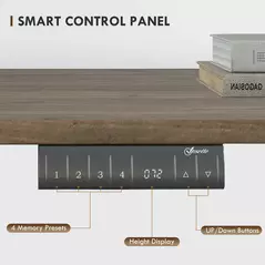 Vinsetto 72-116cm Adjustable Electric Standing Desk, with LED Display - Black - 5