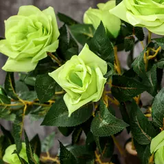 Outsunny Set of Two Faux Rose Trees - Green - 7