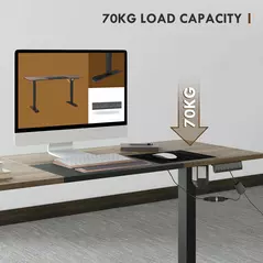 Vinsetto 72-116cm Adjustable Electric Standing Desk, with LED Display - Black - 9