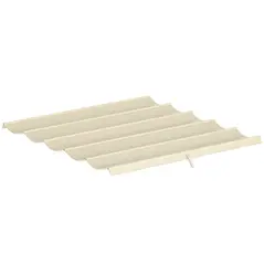 Outsunny Retractable Pergola Cover, 2.55 x 2.5 m Replacement Canopy Fabric for 3 x 3 m Frame, Roof Top Only, Cream White - 1