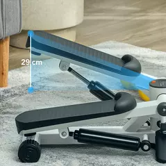 SPORTNOW Mini Stepper Machine, with LCD Monitor, Non-Slip Pedals, White - 7