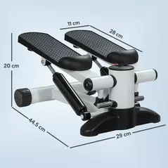 SPORTNOW Mini Stepper Machine, with LCD Monitor, Non-Slip Pedals, White - 3