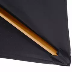 Outsunny 2 x 3m Wooden Garden Parasol Umbrella Outdoor Sun Shade Canopy, Black - 8