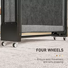 HOMCOM Single Temporary Folding Bed - Grey - 7